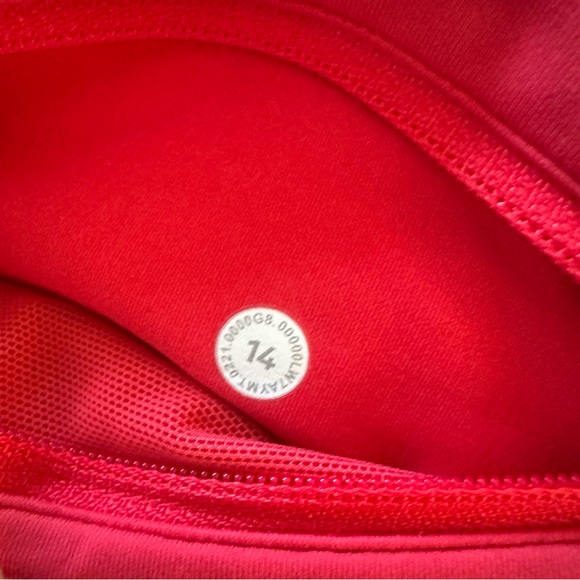 Lululemon Speed Up Short Long *4" in Red Orange Size 14 - Picture 4 of 5